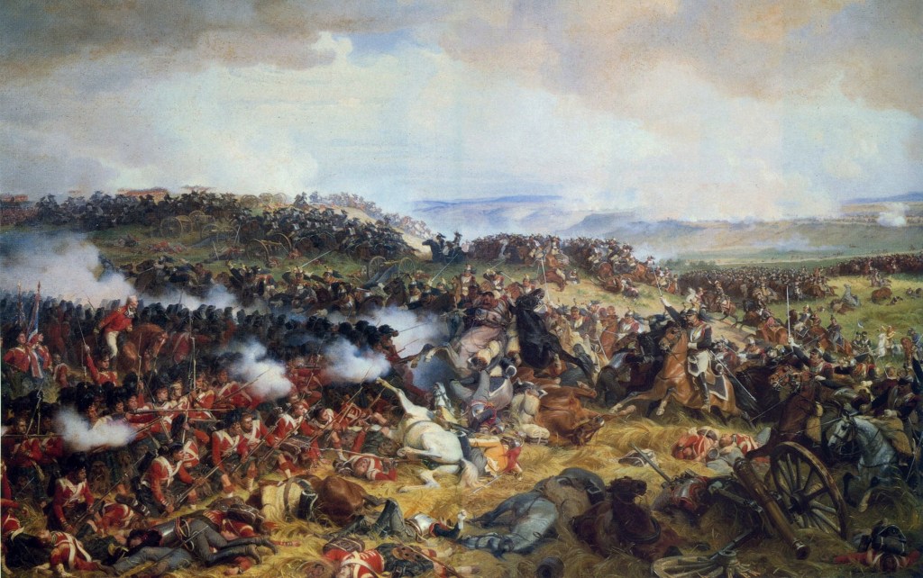 Philippoteaux, Henri Félix Emmanuel: "The Battle of Waterloo: The British Squares Receiving the Charge of the French Cuirassiers"