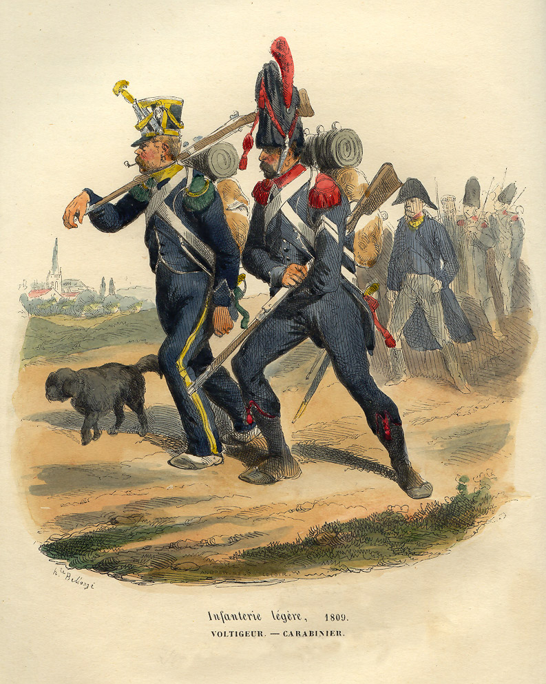 Bellangé, Hippolyte: "Light Infantry: Voltigeur and Carabinier from the Grande Armée"