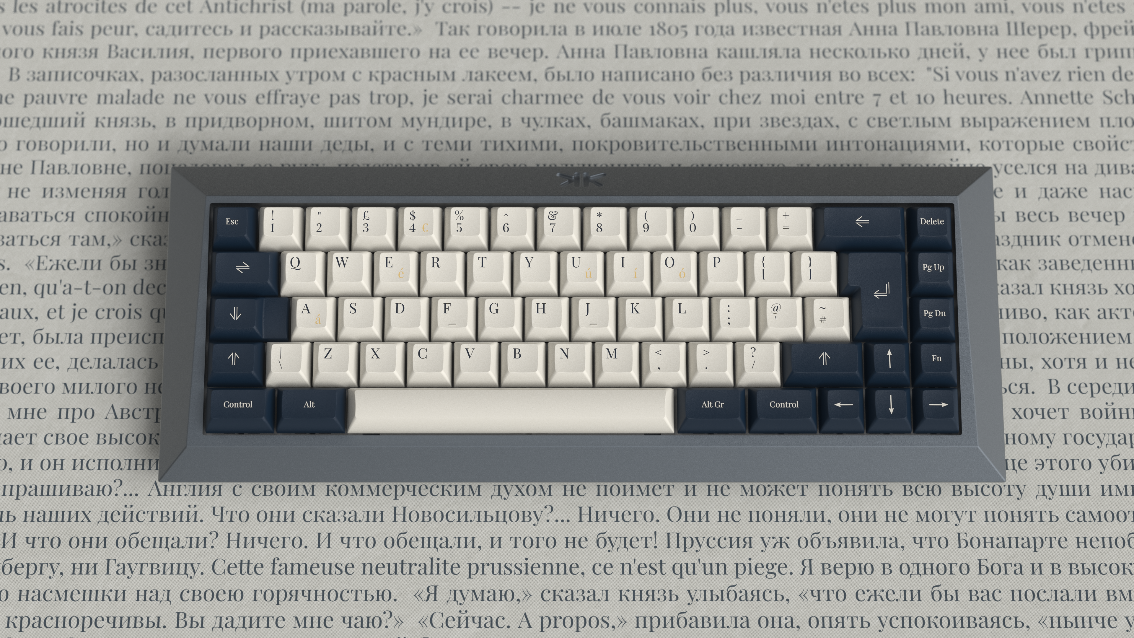 Wellington Alphas and British Navy Alt TKL Mods kit on Conone by kindakeyboards. Render by manzel.