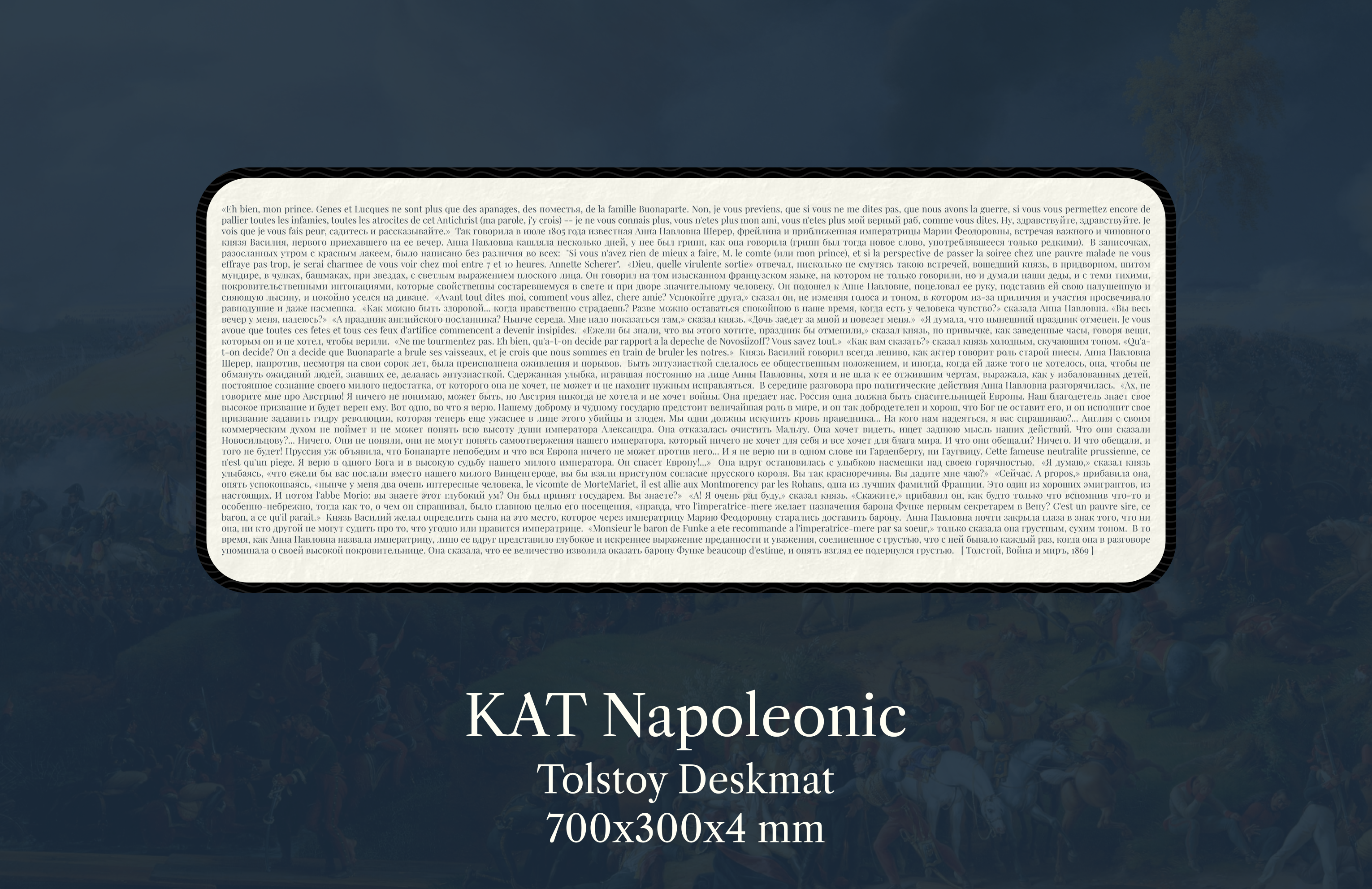 Deskmat - 700x300x4mm - Tolstoy