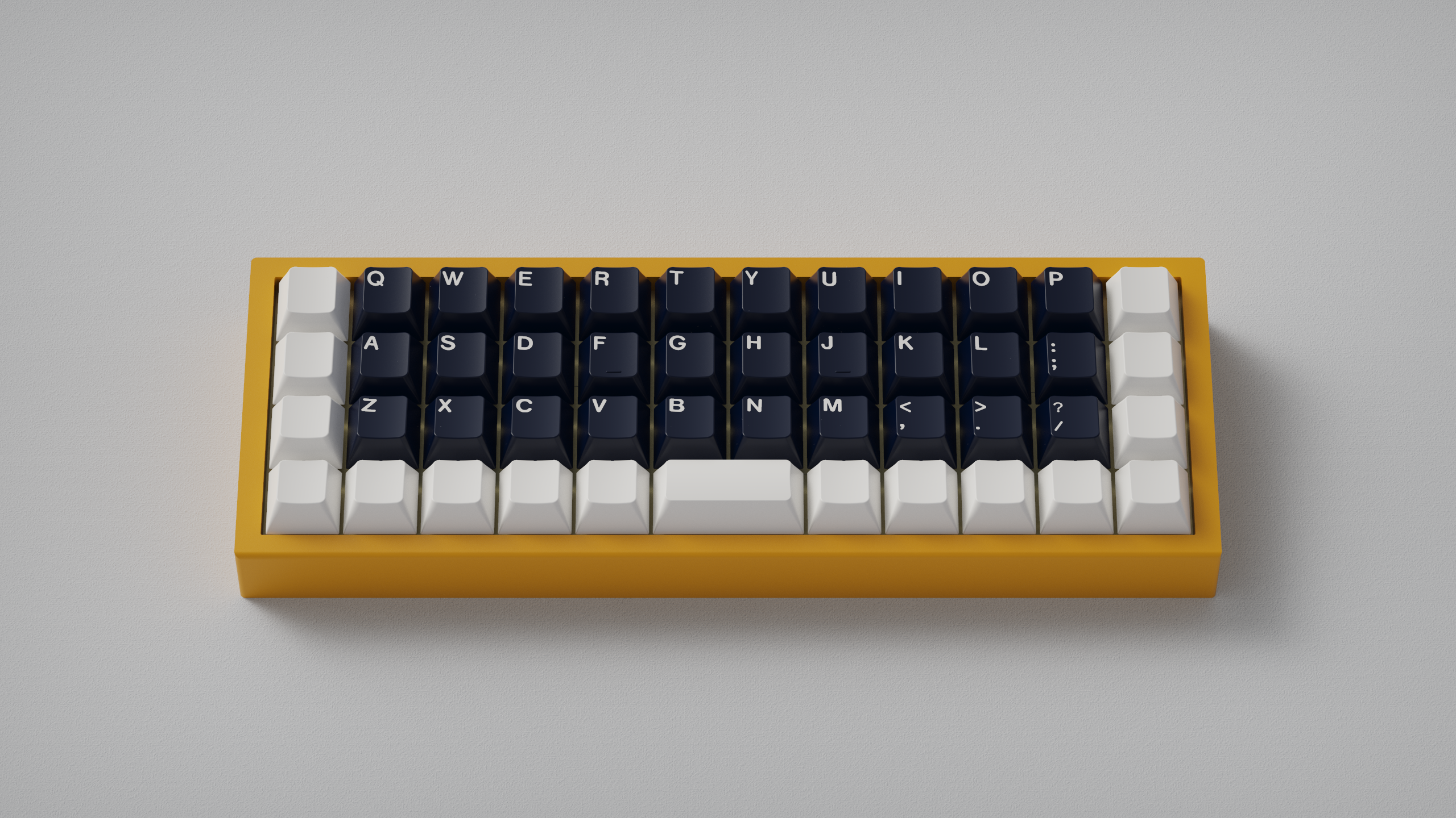 GMK Deep Navy & WS1 Blanks on Minorca