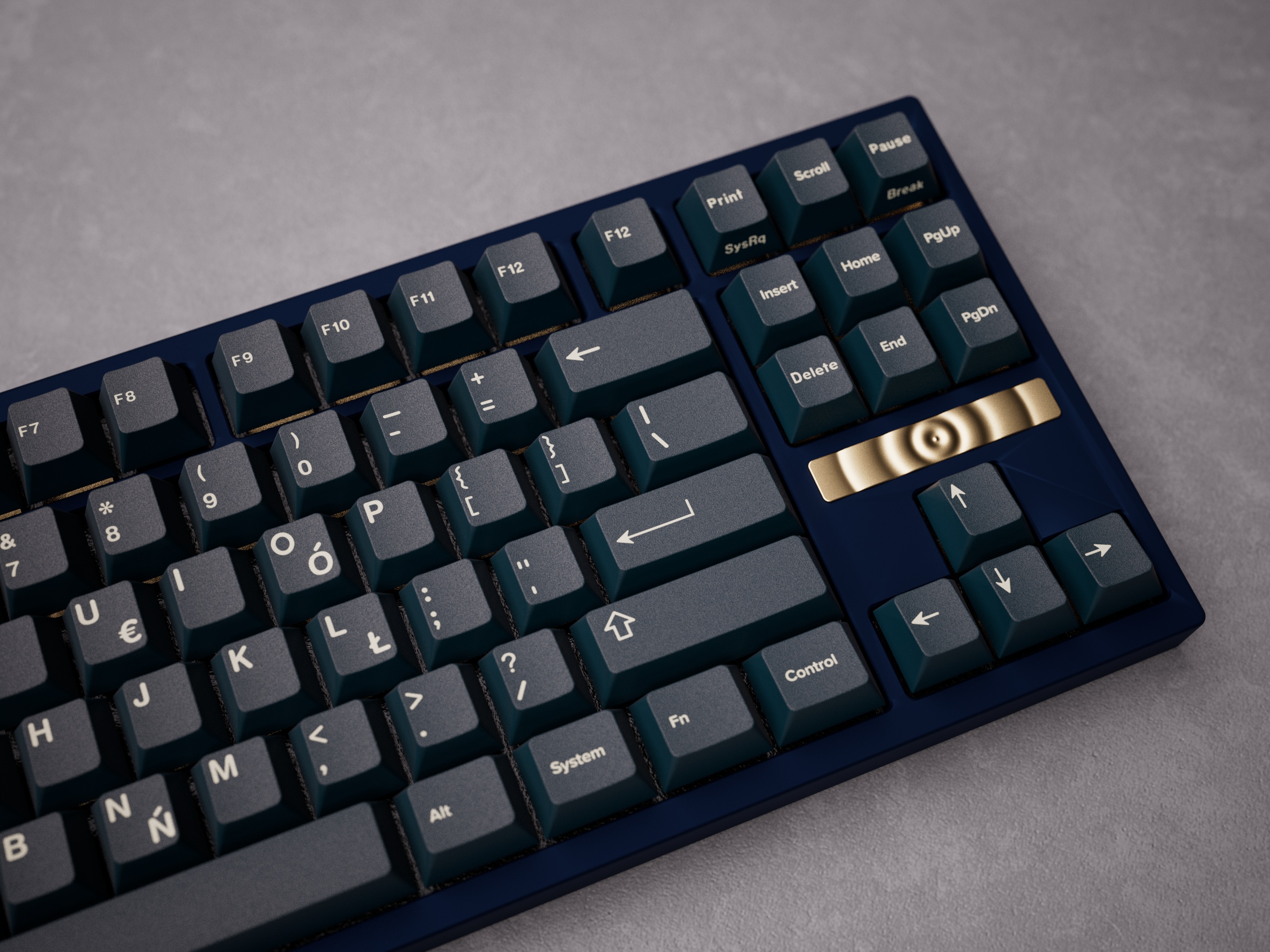 GMK CYL Prussian Blue on Ripple TKL