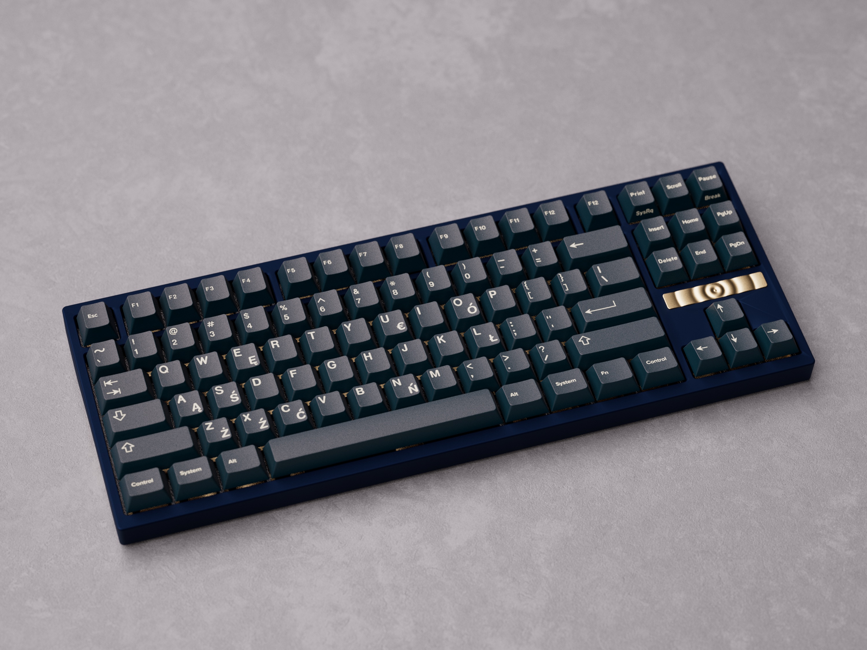 GMK CYL Prussian Blue on Ripple TKL