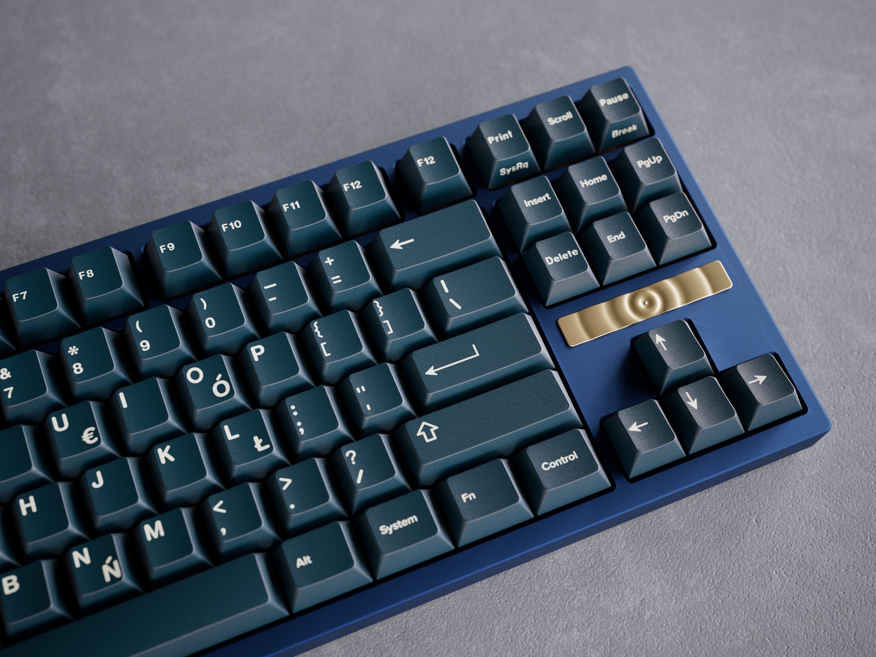GMK CYL Prussian Blue on Ripple TKL